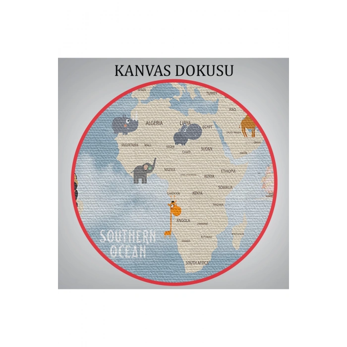 Cocuk Odası Temalı Dekoratif Kanvas Tablo 1106