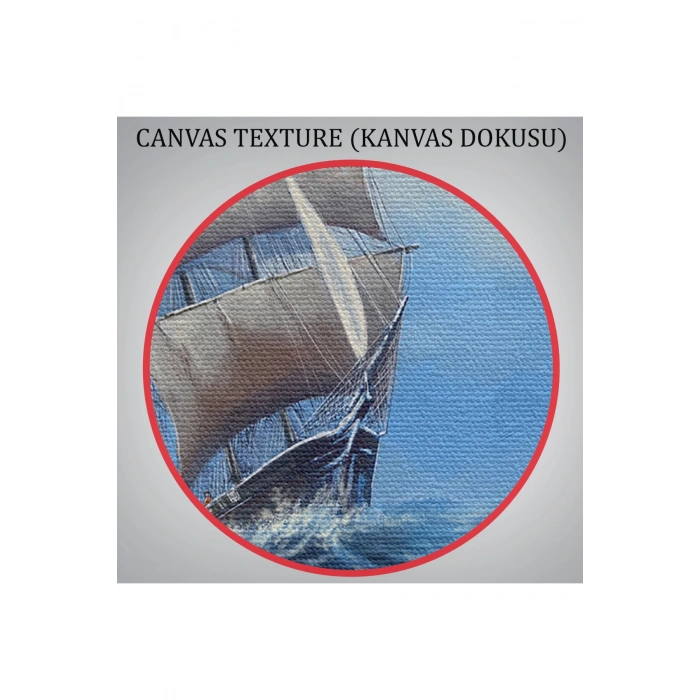 Dalgalı Okyanustaki Büyük Yelkenli Duvar Tablosu-1215