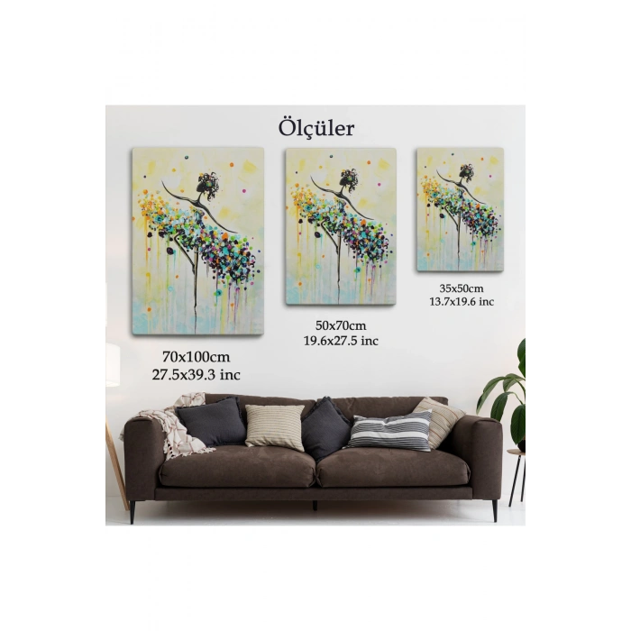 Dans Eden Kadın Dekoratif Duvar Tablosu-6332