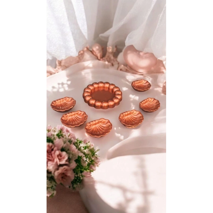 Dekoratif Papatya ve Midye Sunum Seti