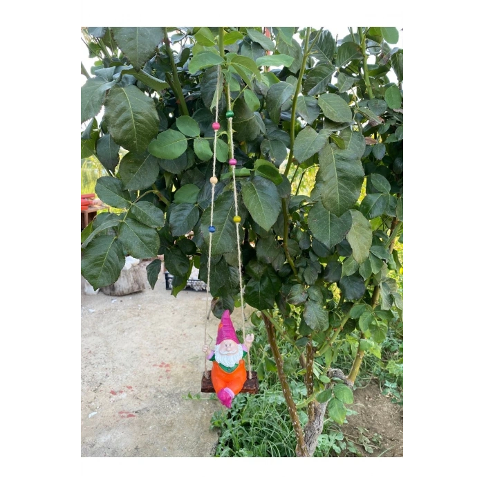 Dekoratif Sallanan Cücecikler  Bahçe Balkon Süsü (9x13cm)