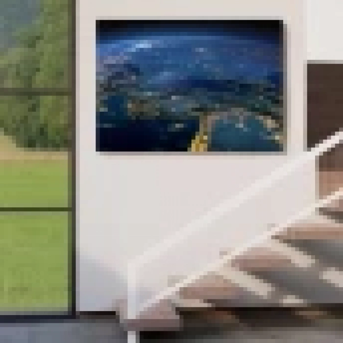 Dekoratif Uydu Görünümlü Kanvas Türkiye Haritası 1033