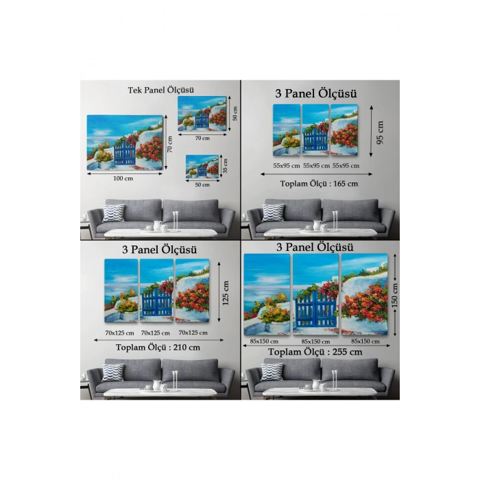 Deniz Manzaralı Bahçe Duvar Tablosu-1220
