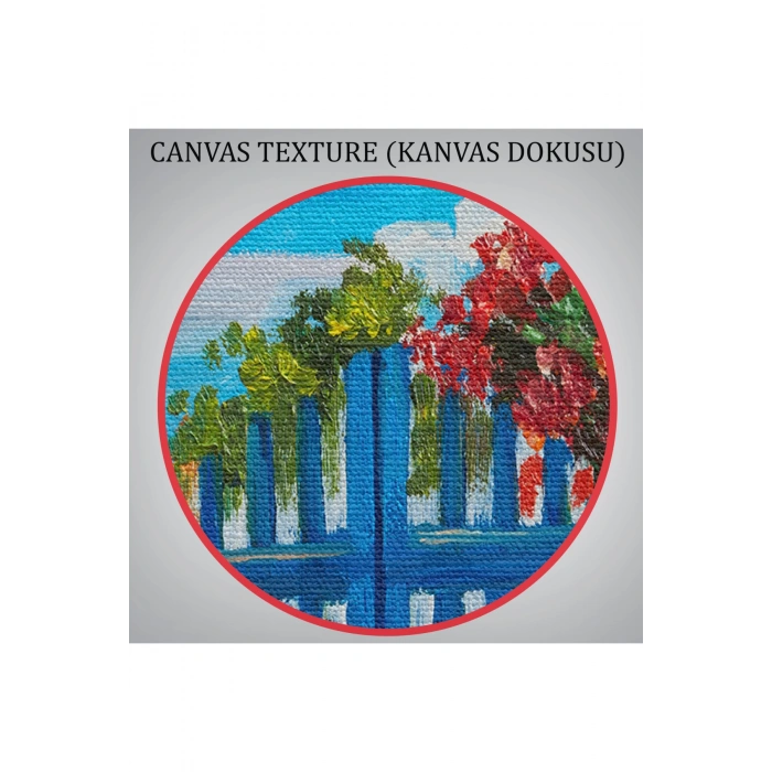 Deniz Manzaralı Bahçe Duvar Tablosu-1220