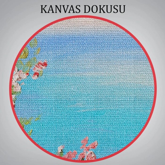 Deniz Manzaralı Güzel Ev Dekoratif Kanvas Duvar Tablosu-3439