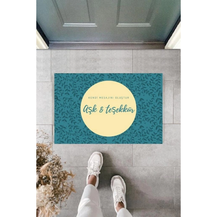 Dijital Baskı Kişiye Özel İç Kapı Dekorasyon Paspas  PS11261