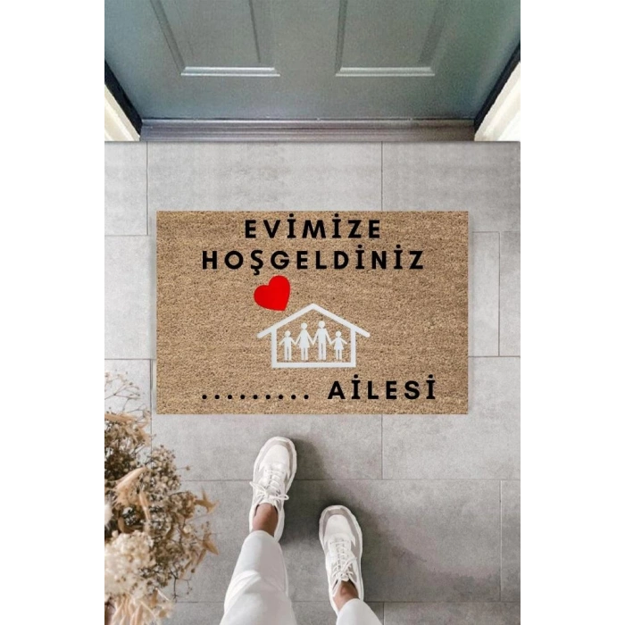 Dijital Baskı Kişiye Özel İç Kapı Dekorasyon Paspas PS11304