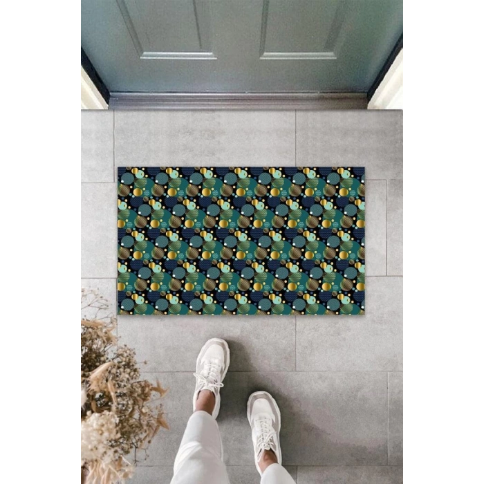 Dijital Baskı Lacivert Dijital Daire Kapı Paspası K-3195