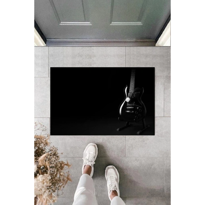 Dijital Elektro Gitar Siyah Kapı Paspası Dış Mekan Paspas K-2117