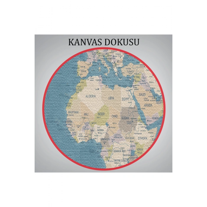 Dünya Haritası  Dekoratif Kanvas Tablo 1040