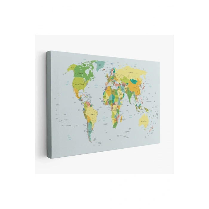 Dünya Haritası  Dekoratif Kanvas Tablo 1041