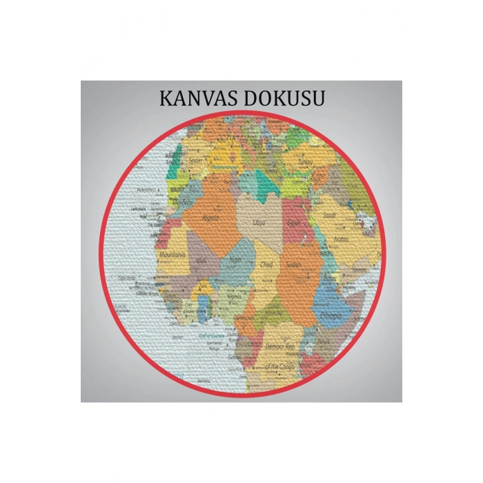 Dünya Haritası  Dekoratif Kanvas Tablo 1042