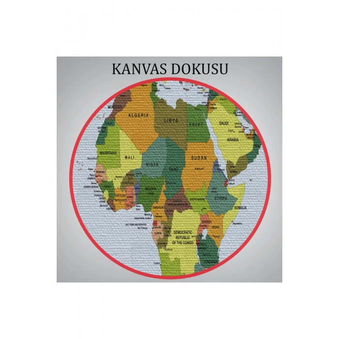 Dünya Haritası  Dekoratif Kanvas Tablo 1049