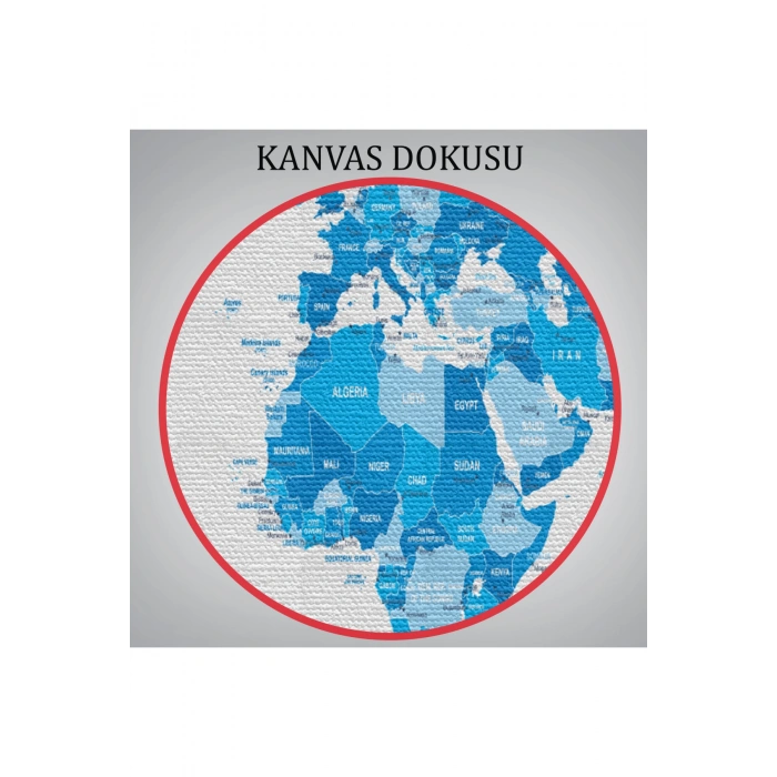 Dünya Haritası  Dekoratif Kanvas Tablo 1051