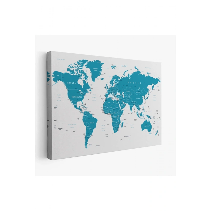Dünya Haritası  Dekoratif Kanvas Tablo 1052