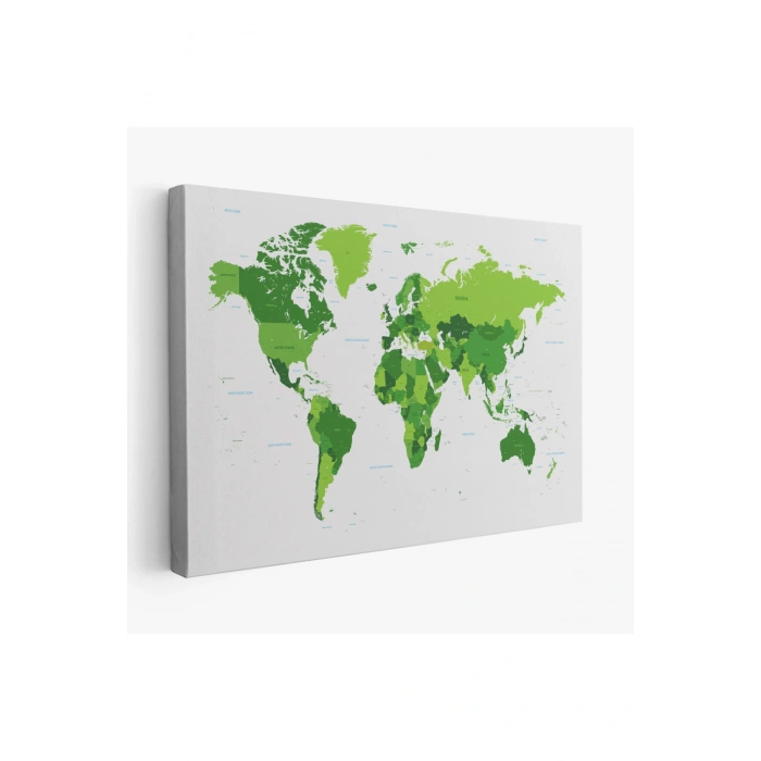 Dünya Haritası  Dekoratif Kanvas Tablo 1057