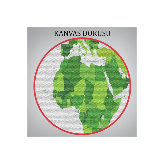 Dünya Haritası  Dekoratif Kanvas Tablo 1057