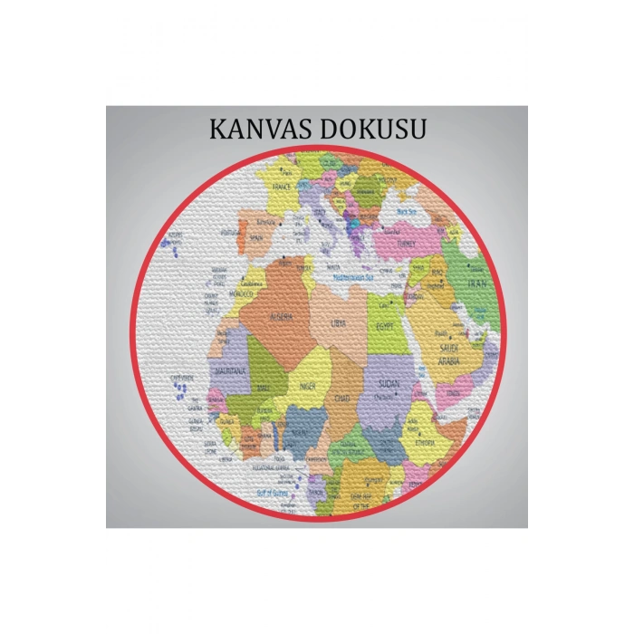 Dünya Haritası  Dekoratif Kanvas Tablo 1069