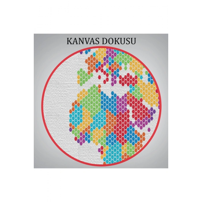 Dünya Haritası  Dekoratif Kanvas Tablo 1071