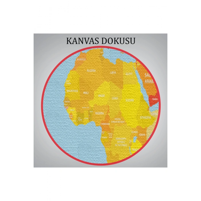 Dünya Haritası  Dekoratif Kanvas Tablo 1072