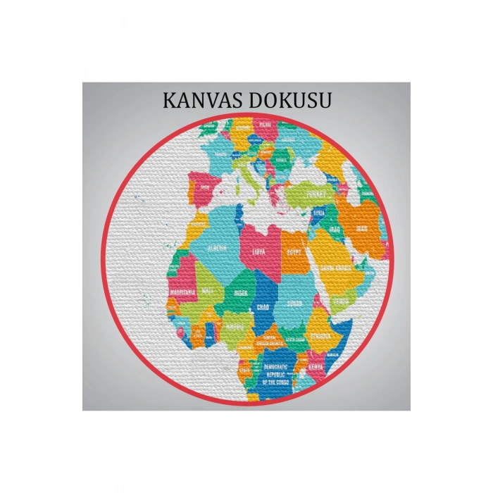 Dünya Haritası  Dekoratif Kanvas Tablo 1082