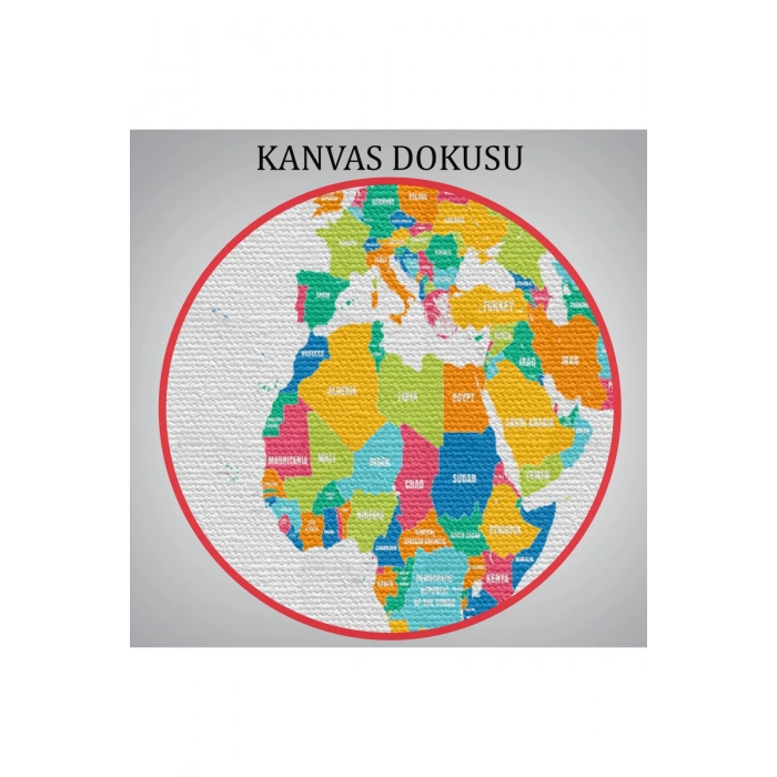 Dünya Haritası  Dekoratif Kanvas Tablo 1083