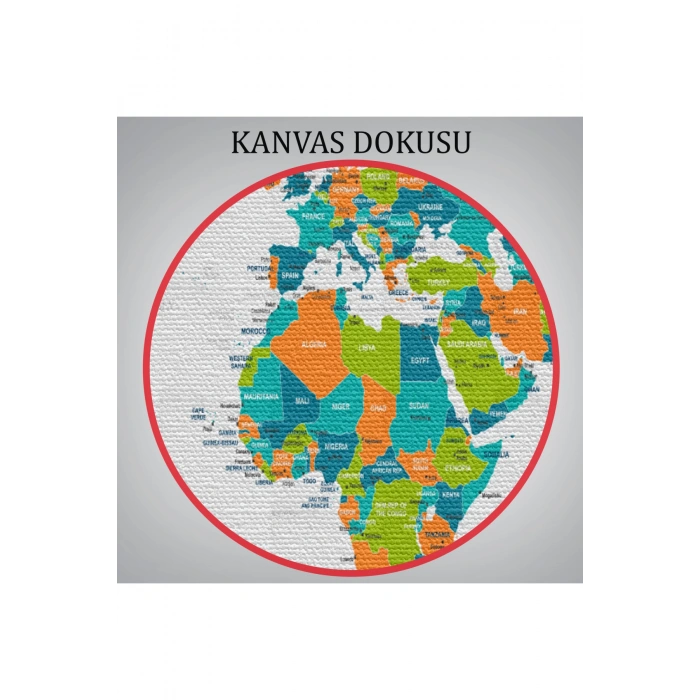 Dünya Haritası  Dekoratif Kanvas Tablo 1085