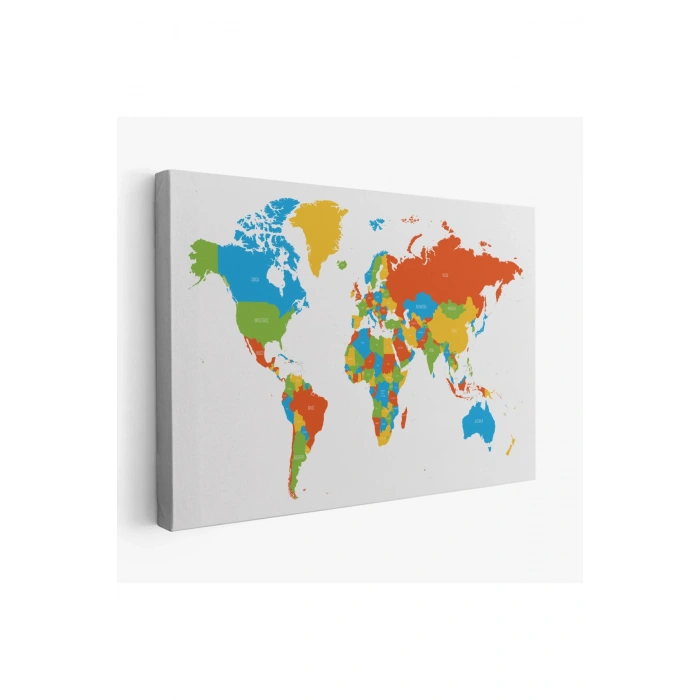 Dünya Haritası  Dekoratif Kanvas Tablo 1096