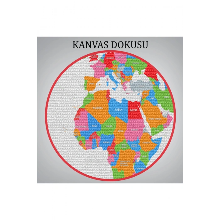 Dünya Haritası  Dekoratif Kanvas Tablo 1102