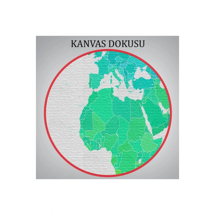 Dünya Haritası  Dekoratif Kanvas Tablo 1107