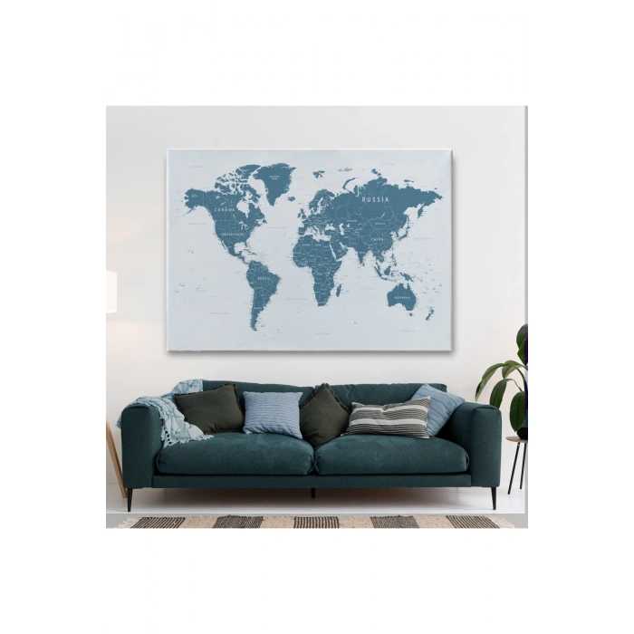 Dünya Haritası  Dekoratif Kanvas Tablo 1109