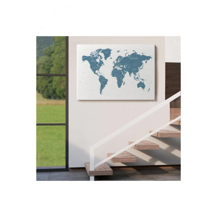 Dünya Haritası  Dekoratif Kanvas Tablo 1109