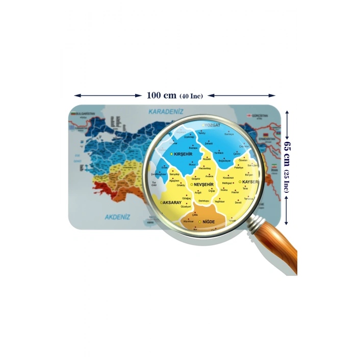 Eğitici - Öğretici Dünya ve Türkiye Haritası Çocuk Odası Duvar Sticker-60x105-3891