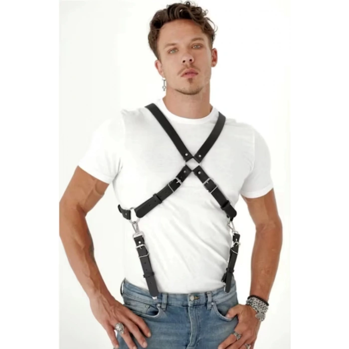 Erkek Harness Fantezi Deri