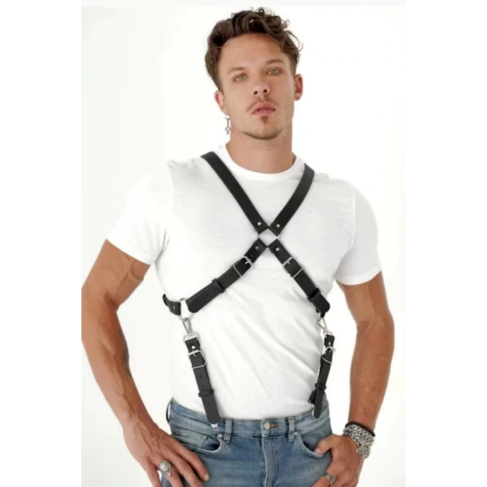 Erkek Harness Fantezi Deri