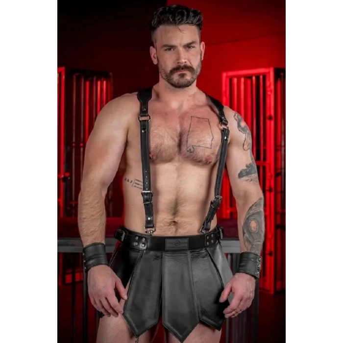 Erkek Harness Fantezi Deri Siyah