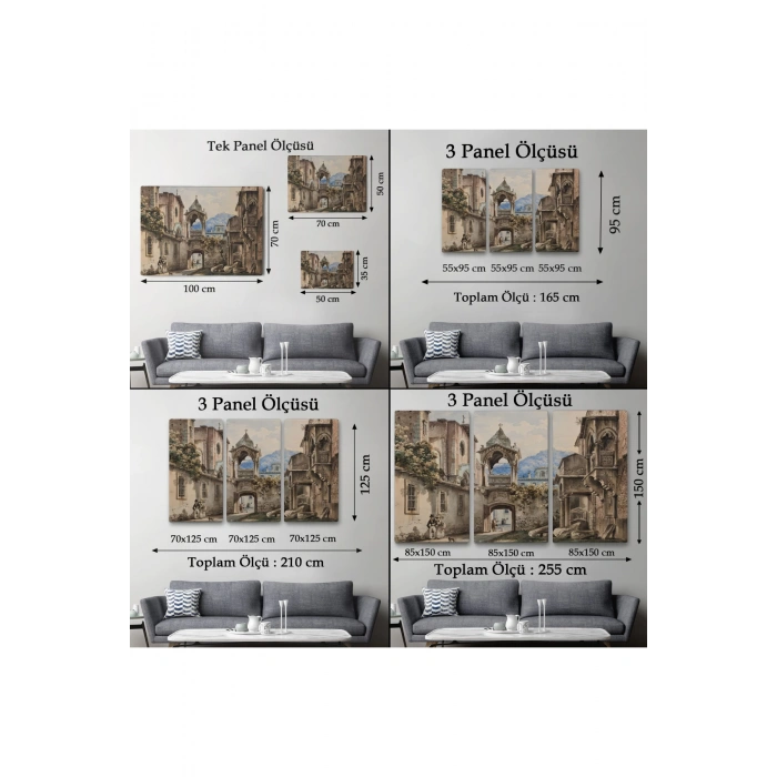 Eski Hollanda Şehir Manzarası Duvar Tablosu-1222