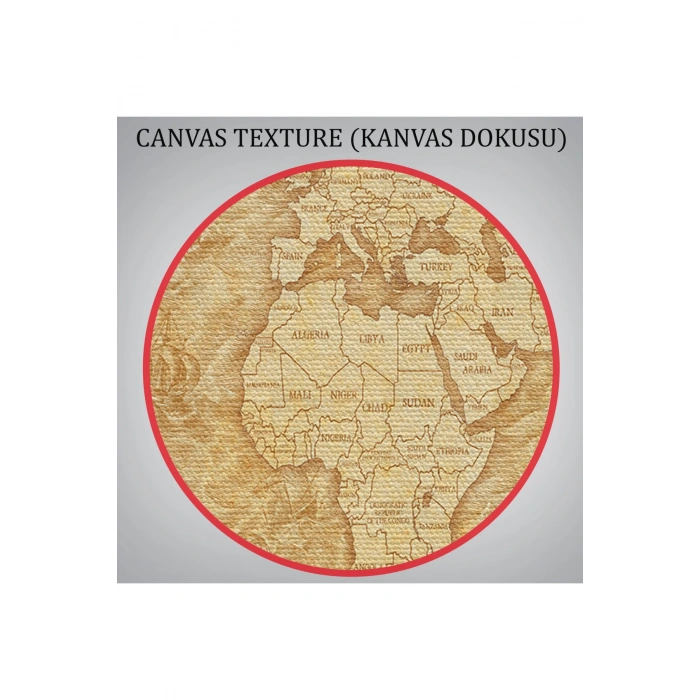 Eskitme Vintage Dünya Haritası 1060