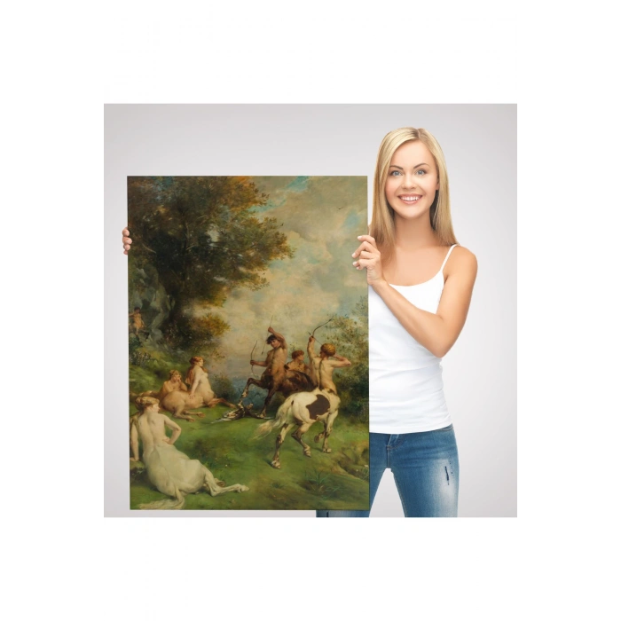 Eugene Fromentinin Sentorlar,  At Adamlar Tablosu-6326