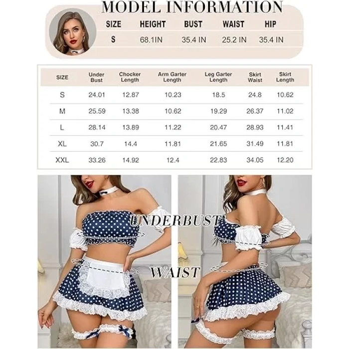 Fantezi Kostum Pötükare Mavi Beyaz