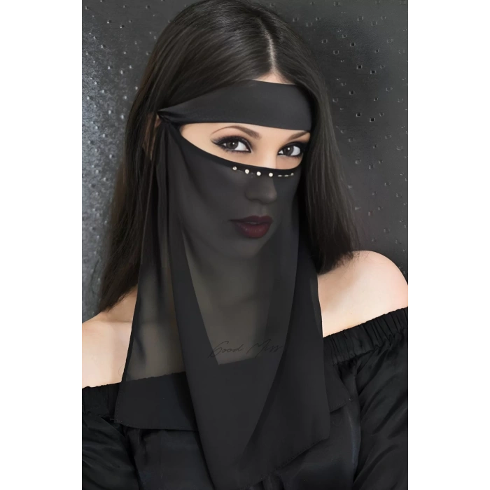 Fantezi Peçe Siyah Zerafet Taş Serisi