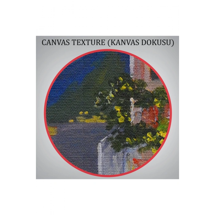 Fenerli Deniz Manzaralı Sokak, Kanvas Duvar Tablosu-1189