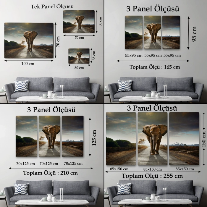 Fil Dekoratif Kanvas Tablo 1118