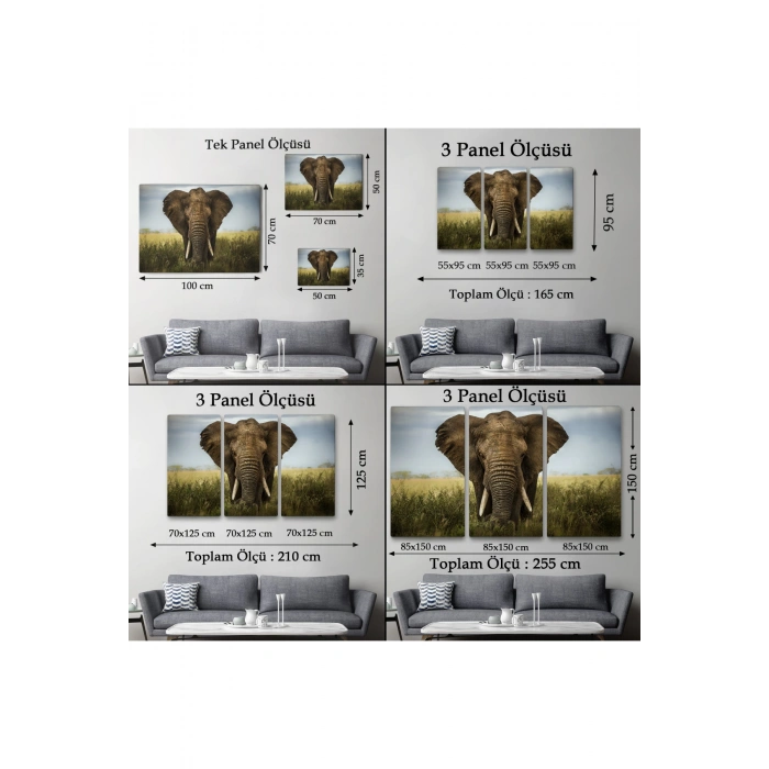 Fil Dekoratif Kanvas Tablo 1121