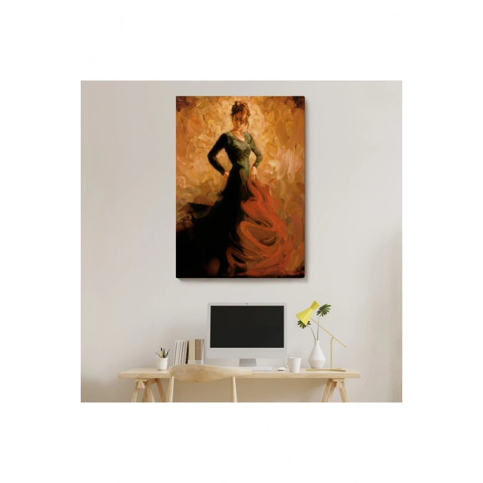 Flamenko Dansçısı Kadın Dekoratif Duvar Tablosu-6425