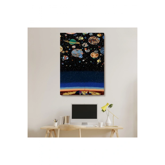 Galaxiyi İzleyen Kampçı Duvar Tablosu-6352