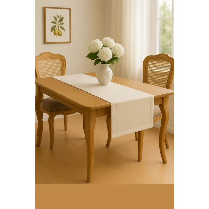 Gardenya Keten Runner Masa Örtüsü 35 x 150 cm