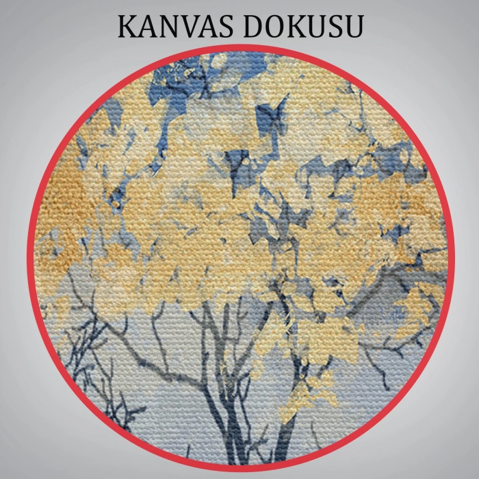 Geceyarısı Orman Manzarazı Yağlıboya Görünüm Dekoratif Tablo-3722