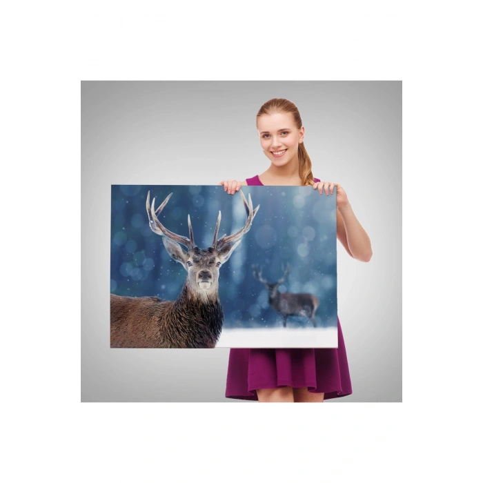 Geyik Dekoratif Kanvas Tablo 1168