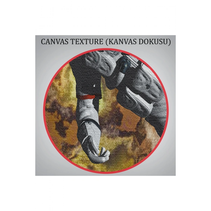 Gezegenin Arka Planındaki Astronot Kanvas Duvar Tablosu-1182